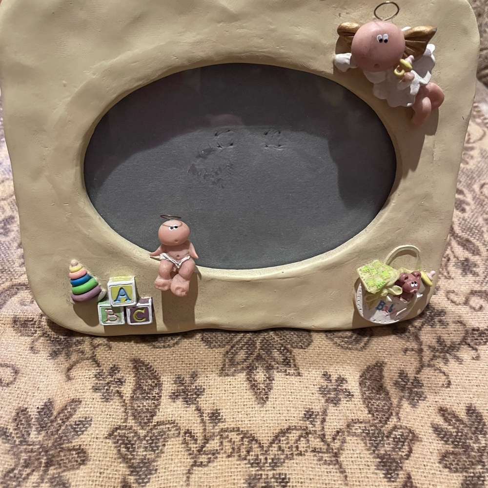 Baby Angel Picture Frame, Vintage, Perfect for a Nursery!